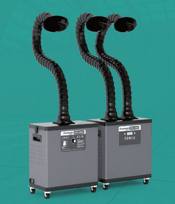 2개의 흡입관이 있는 200 W 레이저 납땜 연기 갈퀴 55 DB